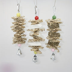 Natural Straw Bird Toys Cuttlebone Parrot Skewers for Calcium Supplement