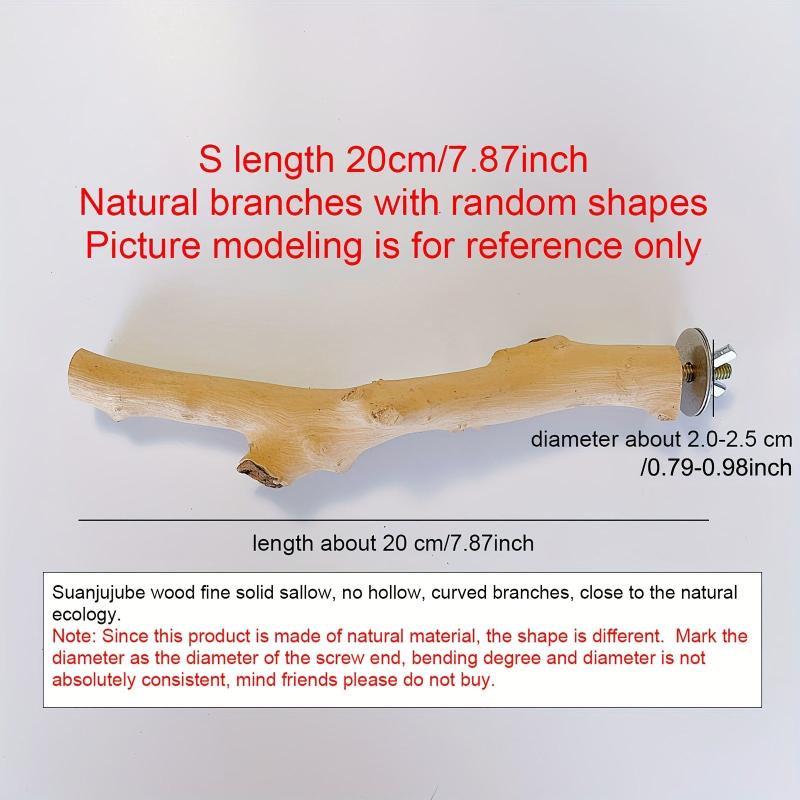 Natural Parrot Perch Bird Station Tree Stick Paw Grinding Climbing Branch Toy