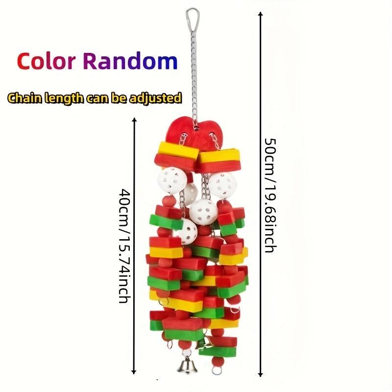 Large Bird Parrot Toys Wooden Chewing Toy Swing Wood Bird Toy