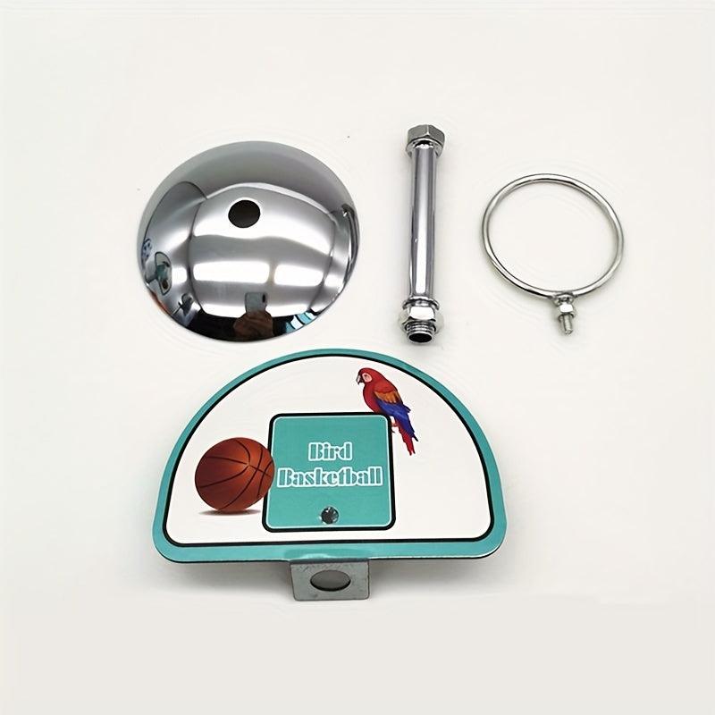 Interactive Pet Toy Set Basketball & Bell Ball for Birds & Parrots