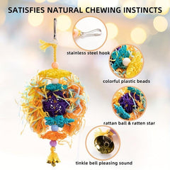 5pcs Parrot Chew Toys Fun Hanging Knot Toys for Bird Entertainment