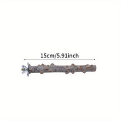 Wood Parrot Perch w/ Grinding Pepper for Claw Health