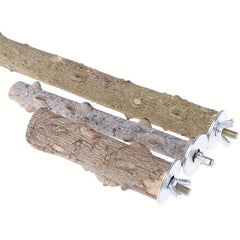 Wood Parrot Perch w/ Grinding Pepper for Claw Health