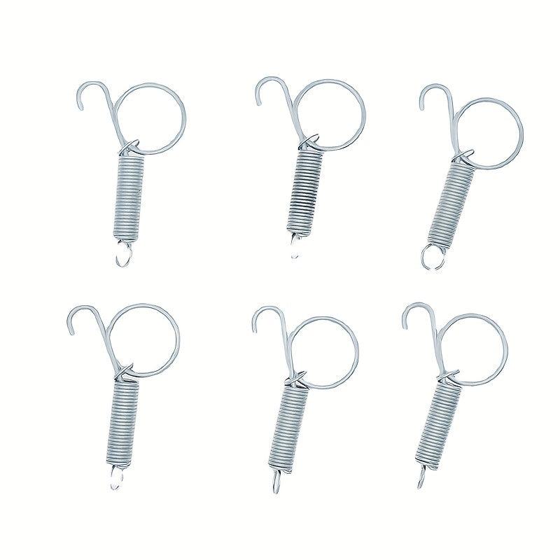 6pcs Metal Finger Spring Latch Hook for Pet Bird Cage Door