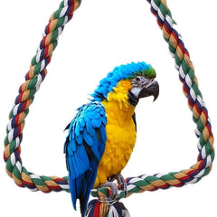 Colorful Bird Rope Rotating Ladder Climbing Station Stick