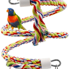 Colorful Bird Rope Rotating Ladder Climbing Station Stick