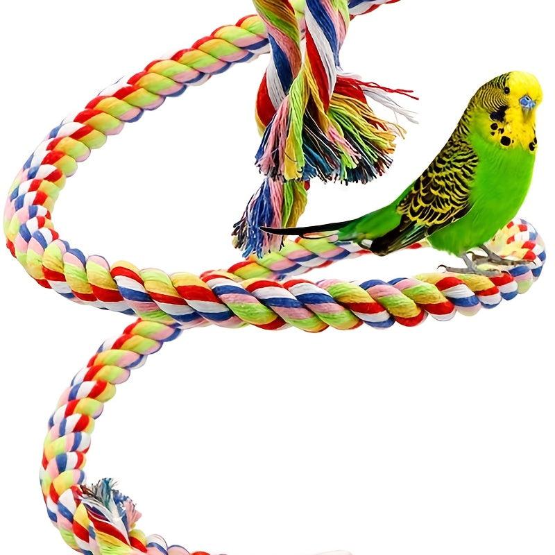Colorful Bird Rope Rotating Ladder Climbing Station Stick
