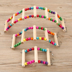 Colorful Parrot Swing with Climbing Ladder and Chew Toys