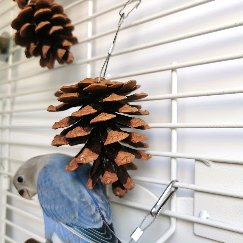 Pine Cone Bird Chewing Toy Hanging Tearing Toy For Parakeet Cockatiel