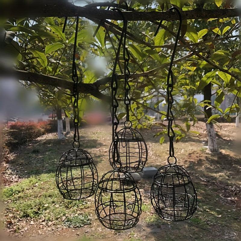 Outdoor Bird Cage Feeder Spring Hanging Bird Feeder Garden Yard Feeder