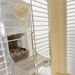 Large Capacity Parrot Feeder with Anti Splash Box