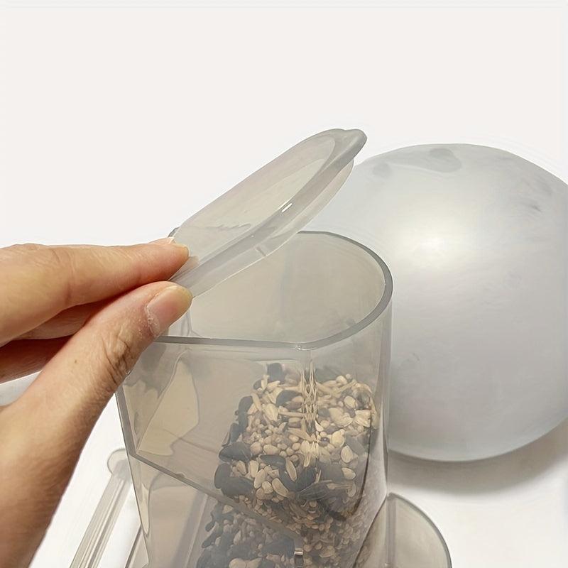 Large Capacity Parrot Feeder with Anti Splash Box