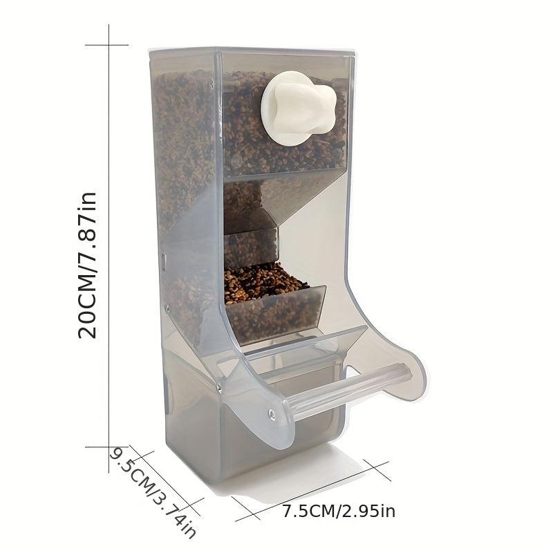Large Capacity Parrot Feeder with Anti Splash Box