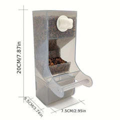 Large Capacity Parrot Feeder with Anti Splash Box