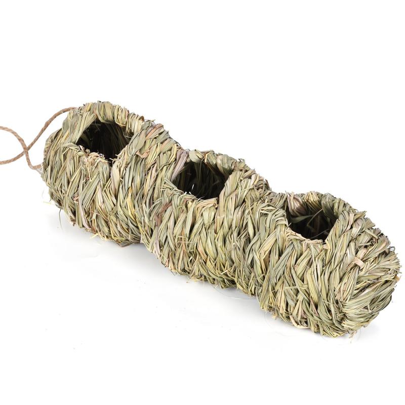 Handwoven Finch Bird House Natural Grass Nest Shelter Hut