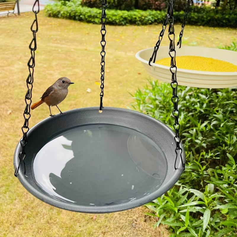 Vibrant 7-Colored Bird Feeder Tray for Garden