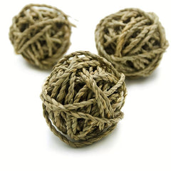 6pcs Pet Chew Toy Set Teeth Grinding Rattan Balls for Birds Rabbits Hamsters