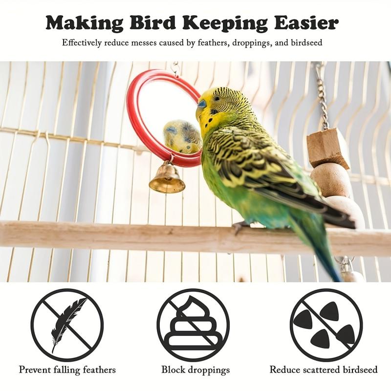 Shell Skirt Mesh Cover Pet Bird Cage Net Cover Stretchy Skirt Birdcage