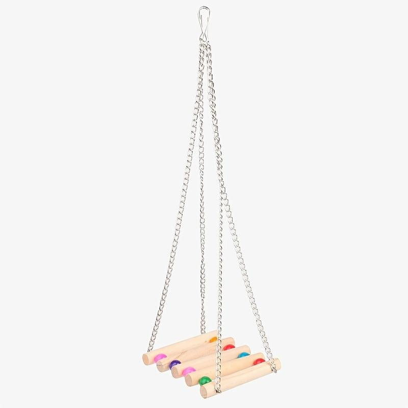 Random Bird Hanging Ladder Swing Bridge Toy For Parrot Birds