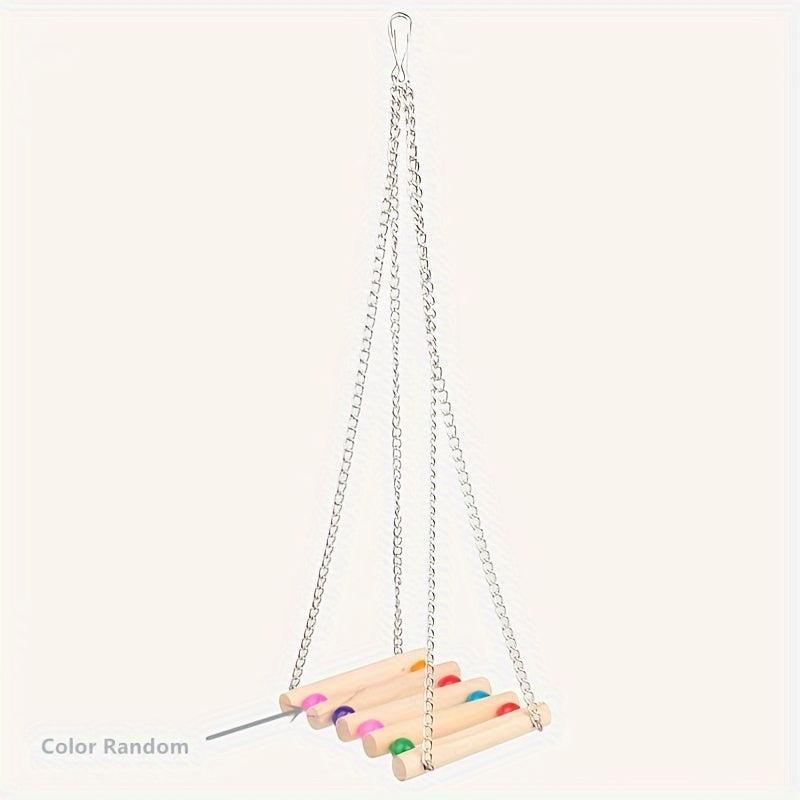 Random Bird Hanging Ladder Swing Bridge Toy For Parrot Birds