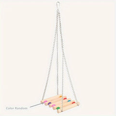 Random Bird Hanging Ladder Swing Bridge Toy For Parrot Birds