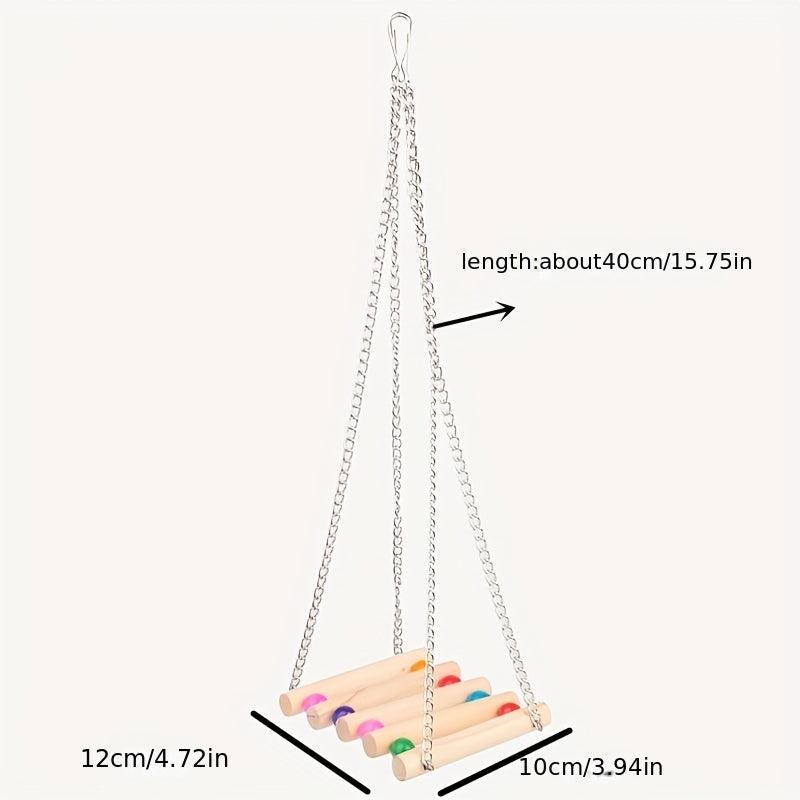 Random Bird Hanging Ladder Swing Bridge Toy For Parrot Birds