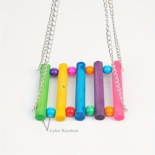 Random Bird Hanging Ladder Swing Bridge Toy For Parrot Birds