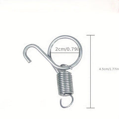 10pcs Rabbit Cage Door Metal Finger Spring Hooks Hamster Cage Accessories