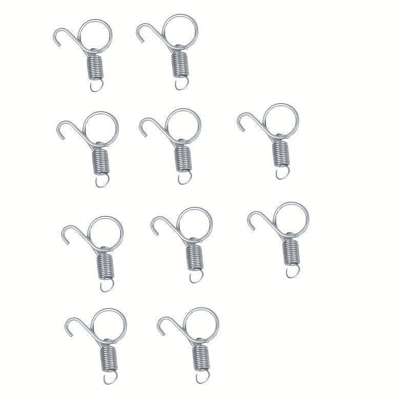 10pcs Rabbit Cage Door Metal Finger Spring Hooks Hamster Cage Accessories