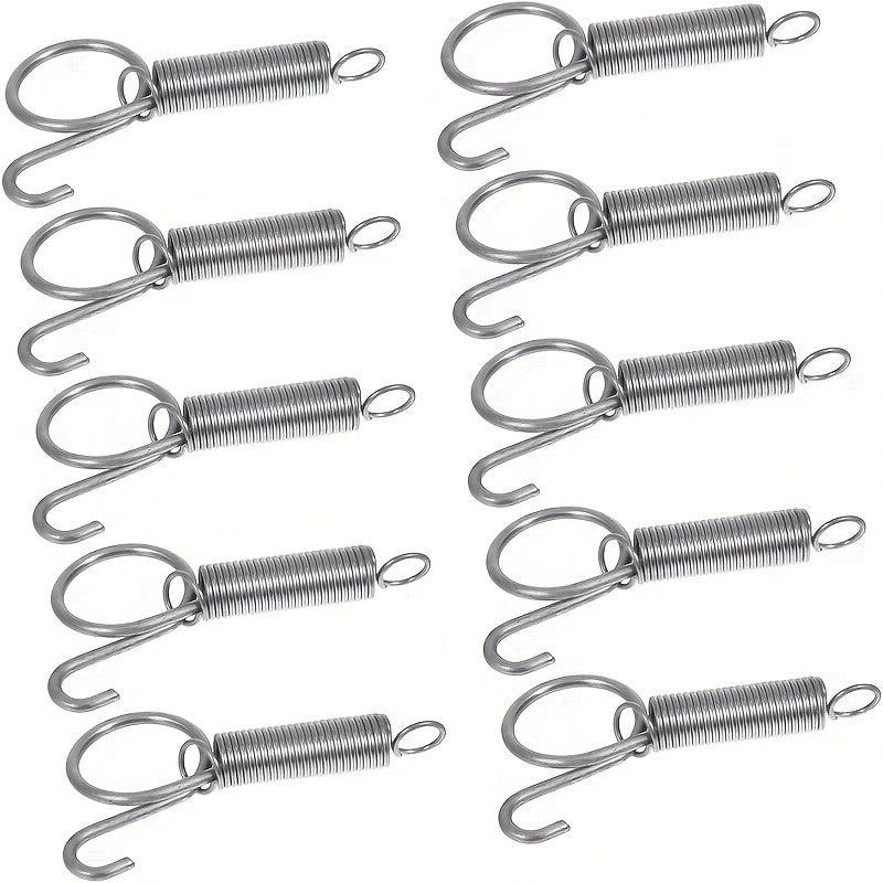 10pcs Rabbit Cage Door Metal Finger Spring Hooks Hamster Cage Accessories