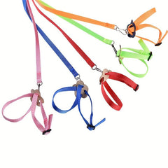Adjustable Colorful Parrot Harness With Leash for Small Pets