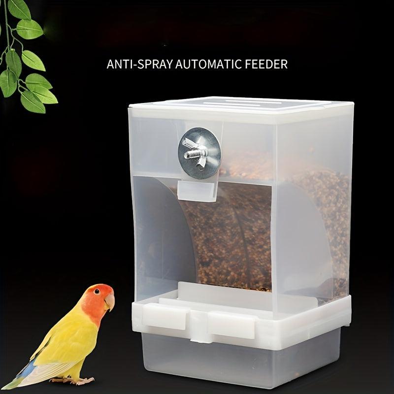 Automatic Parrot Feeder Acrylic Seed Food Container