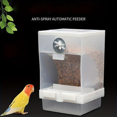 Automatic Parrot Feeder Acrylic Seed Food Container