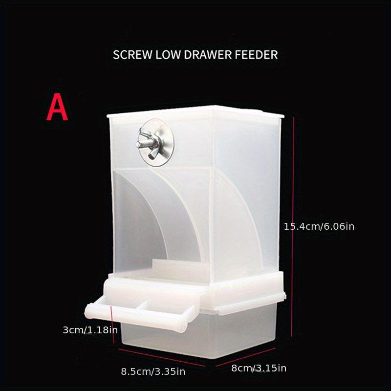 Automatic Parrot Feeder Acrylic Seed Food Container