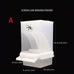 Automatic Parrot Feeder Acrylic Seed Food Container