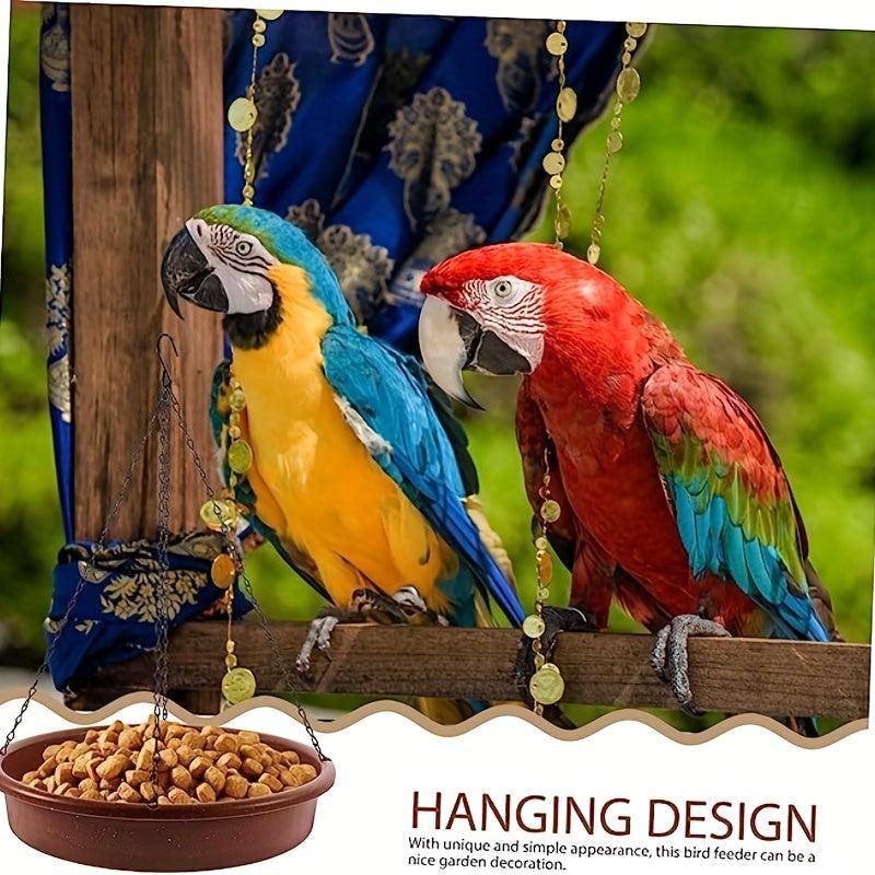 Durable Hanging Parrot Feeder with Easy to Clean Containers