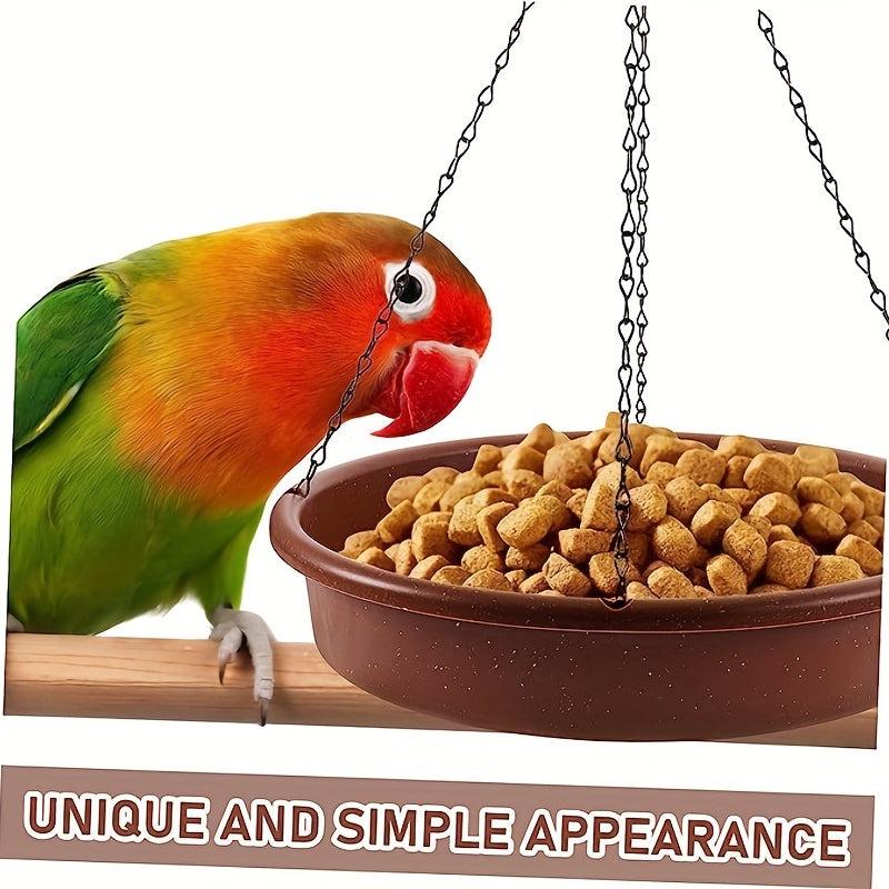 Durable Hanging Parrot Feeder with Easy to Clean Containers