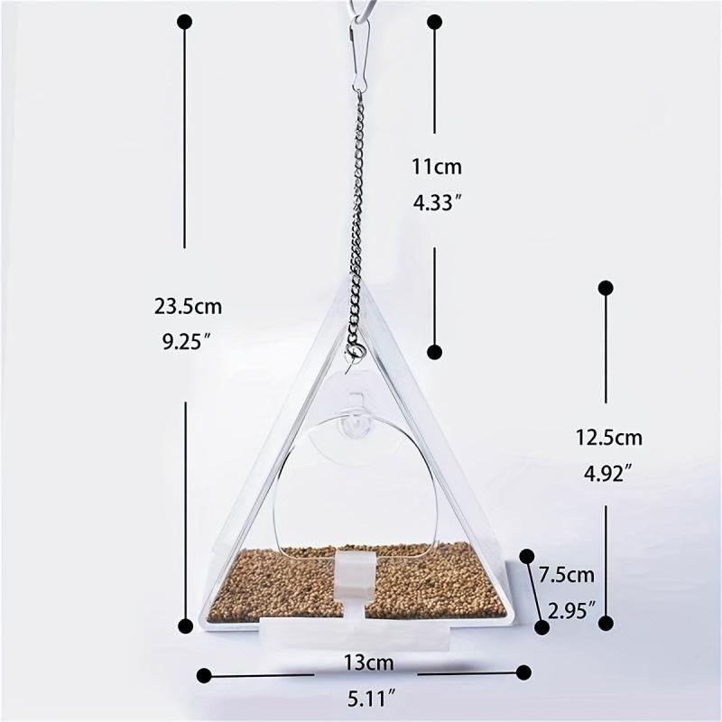Acrylic Window Bird Feeder with Suction Cup