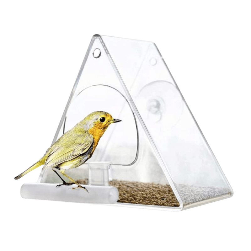 Acrylic Window Bird Feeder with Suction Cup