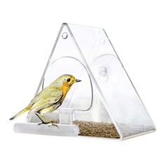 Acrylic Window Bird Feeder with Suction Cup
