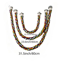 Colorful Rope Bird Stand Parrot Toy Climbing Ladder