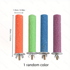 Bird Perch Stand with Paw Grinding Stick for Parrot Cage