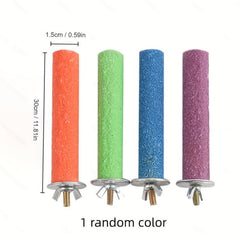 Bird Perch Stand with Paw Grinding Stick for Parrot Cage