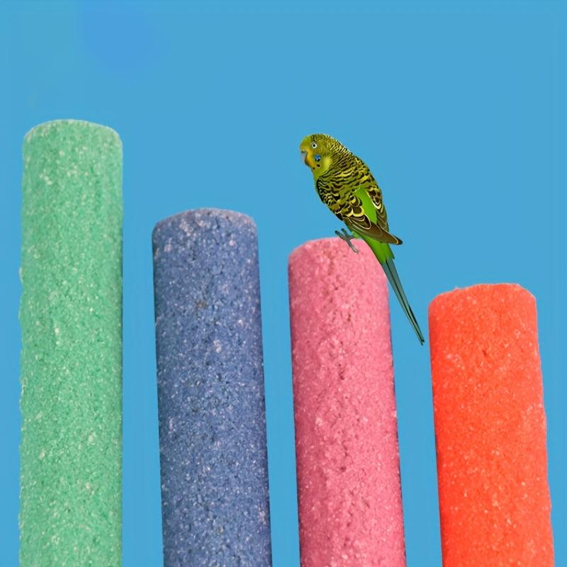 Bird Perch Stand with Paw Grinding Stick for Parrot Cage