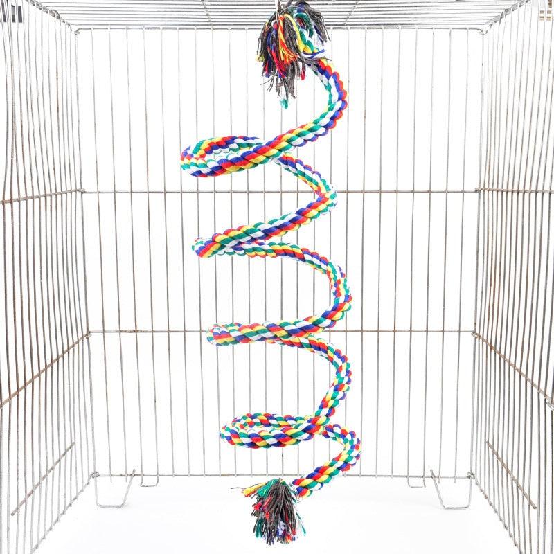 Parrot Bird Toy Hanging Rope Budgie Chew Toy Cockatiel Stand
