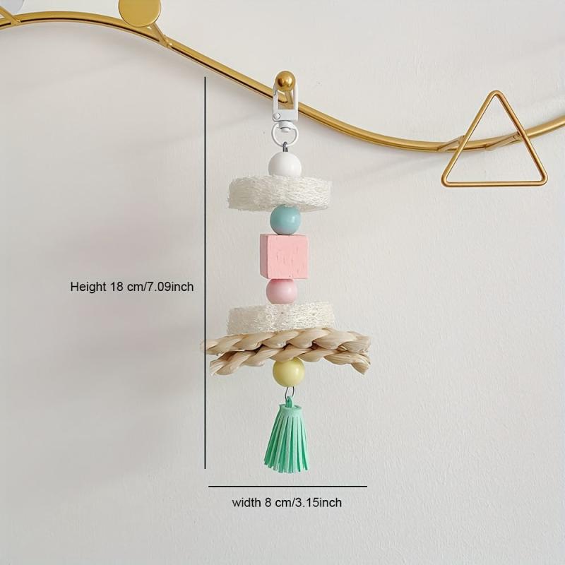 Natural Grass Parrot Toy for Chewing Biting Hanging Climbing