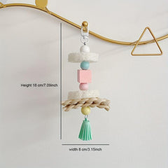 Natural Grass Parrot Toy for Chewing Biting Hanging Climbing