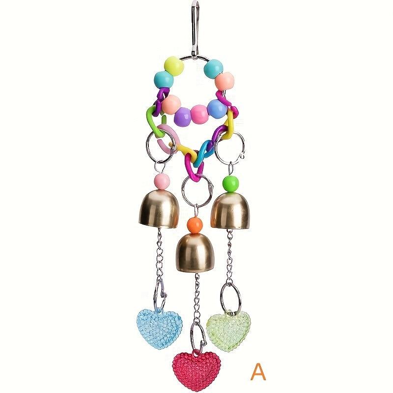 Colorful Parrot Hammock Bell Toys for Small Birds