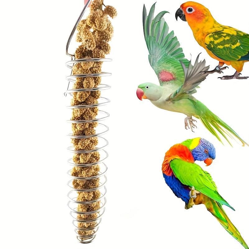 Stainless Steel Bird Feeder for Parakeets and Parrots