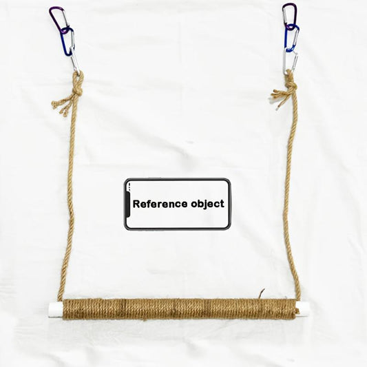 XL Bird Swing Standing Pole 6 Carabiners Non-slip Jute Material
